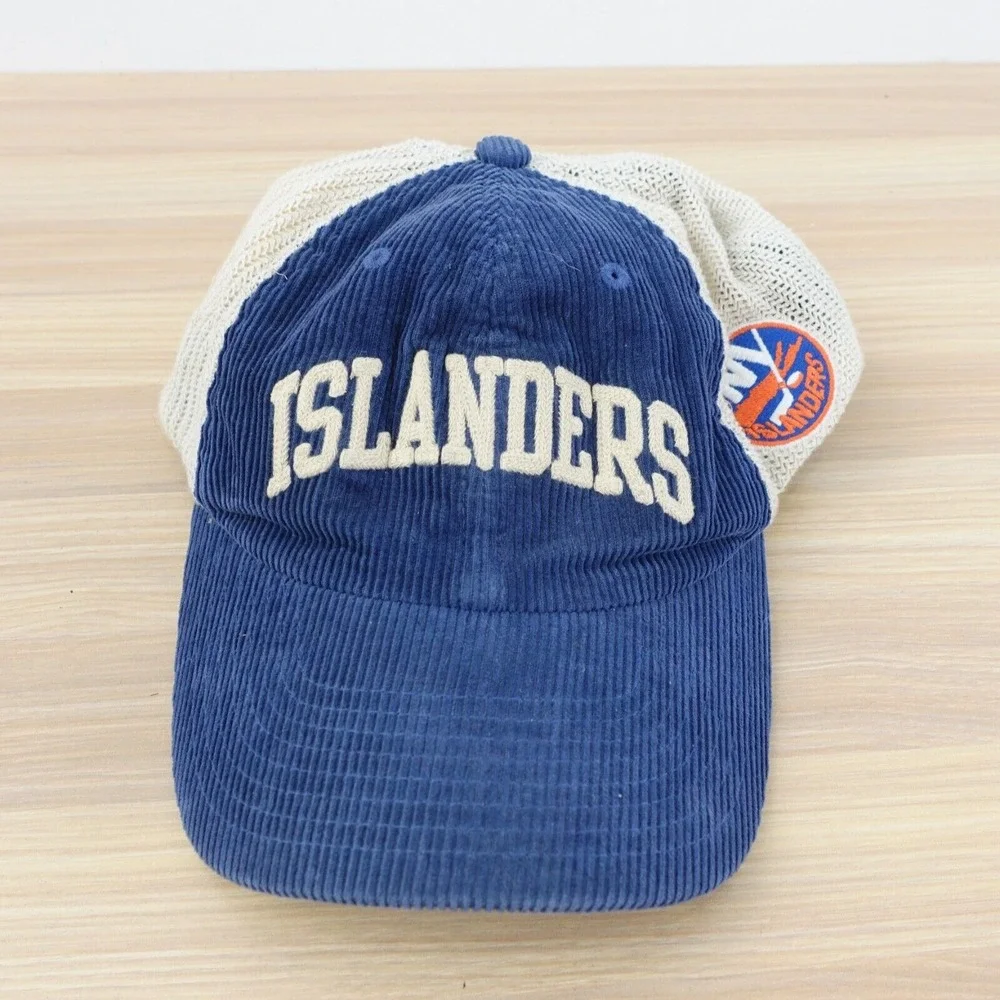 New York Islanders Cap Men Hockey NHL Hat Corduroy Snapback MITCHELL AND NESS